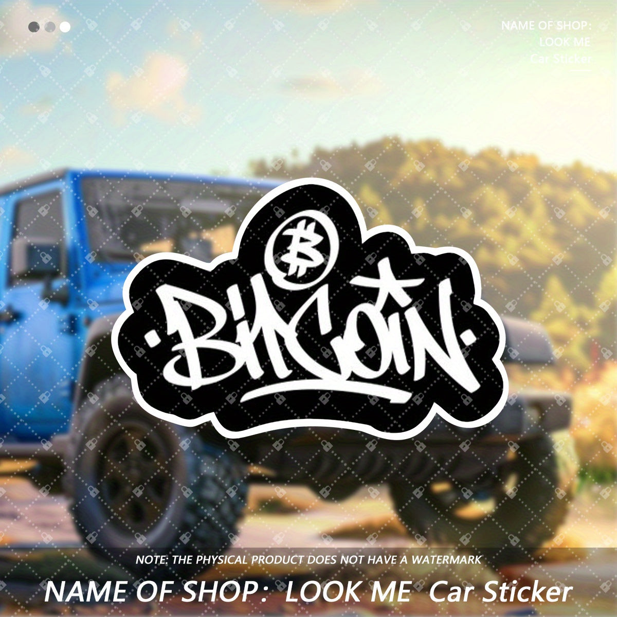 Bitcoin Waterproof Vinyl Stickers, Motorcycle, Laptop Stickers - a Touch of Elegance to Your Ride - Perfect for Bumpers, Trucks, Suvs - Unique Gift Ideas for Car