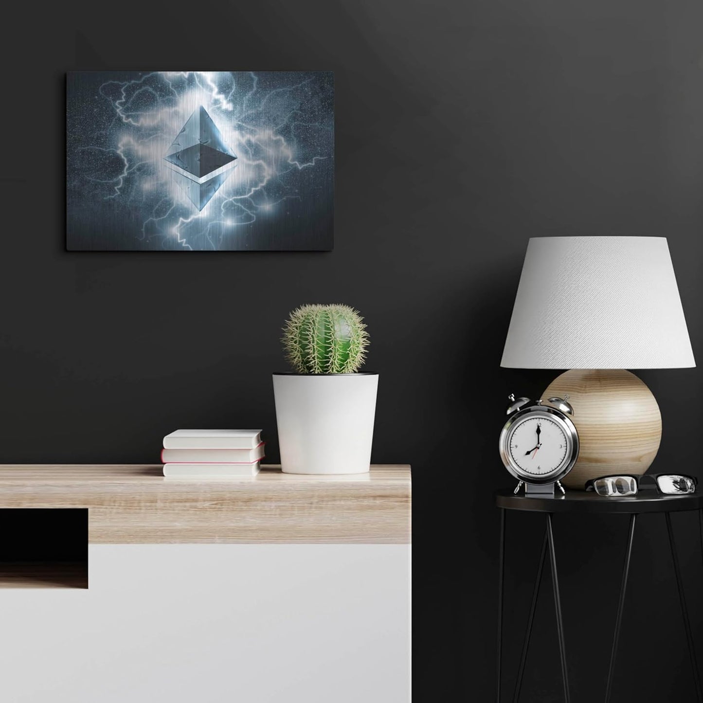 Luxe Metal Art 'Crypto Eclipse Ethereum Eth' by Luxe Portfolio, Metal Wall Art, 24"x16"