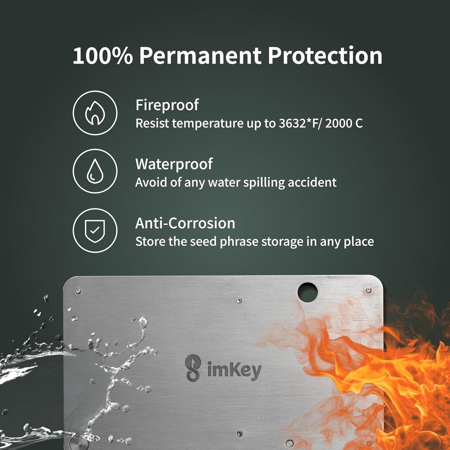 imKey Crypto Seed Storage, Compatible with All BIP39 Hardware/Cold Wallet, Cold Storage Backup, Ledger, Trezor, KeepKey, Supports 12/18/24 Words (HeirBOX S1 (Seed Phrase Storage Box))