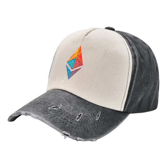 Caustic ETH crypto, Etherium logo. Cowboy Hat Hat Man summer hats Christmas Hat Ladies Hat Men&