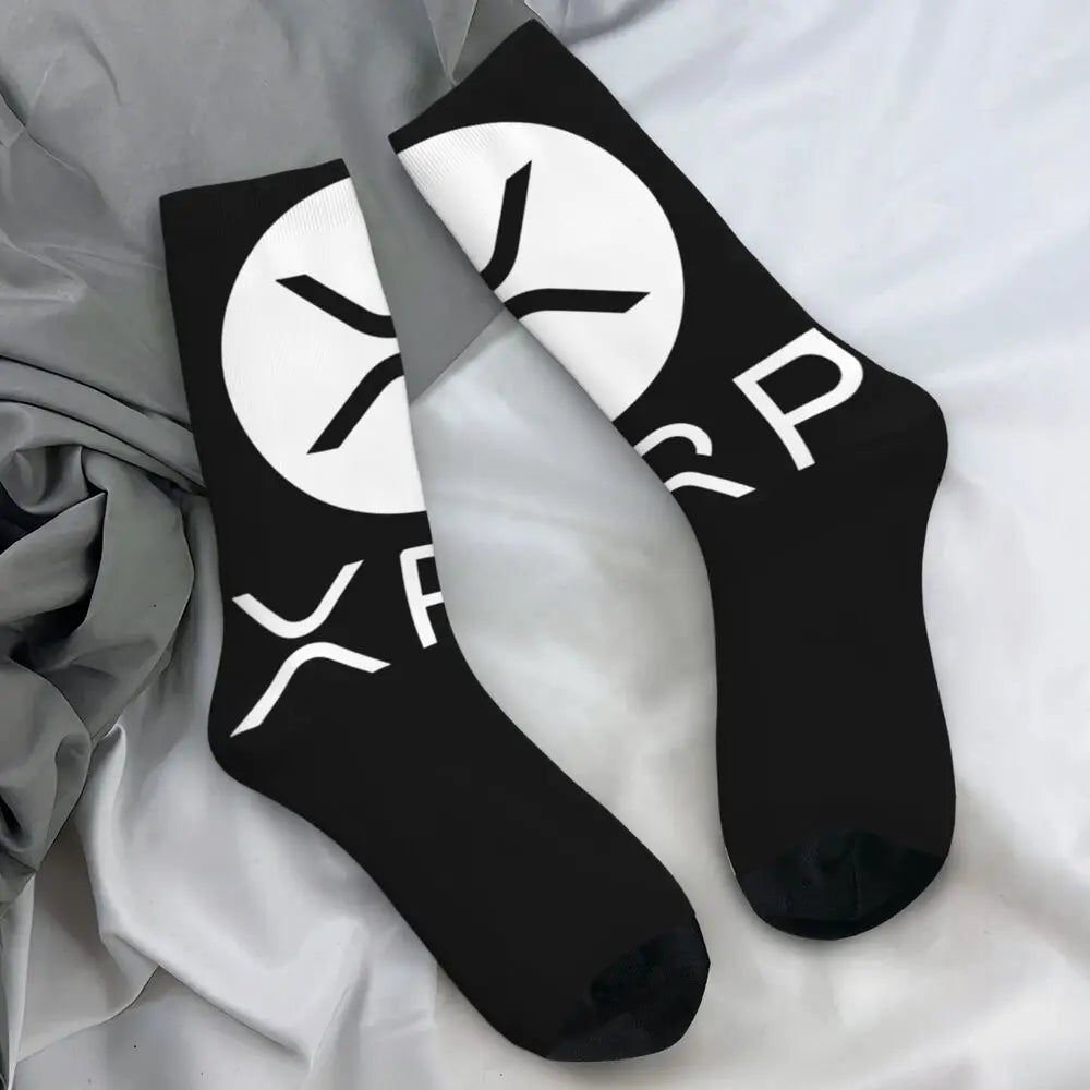 Women Men Socks XRP Ripple Stockings Spring Casual Breathable Socks Pattern Outdoor Anti Skid Socks