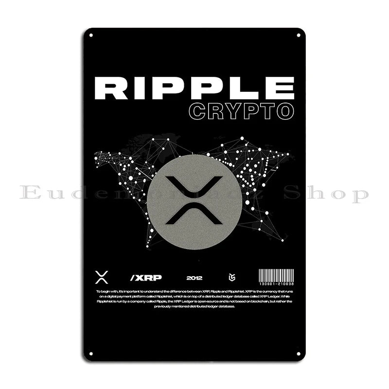 Xrp cryptocurrency XRP Essential Classic Metal Printing