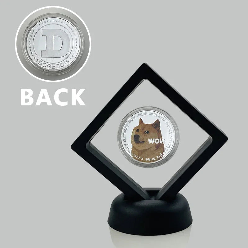 Dogecoin Ada Cardano Crypto Bitcoin Litecoin  Ethereum Cryptocurrency Commemoration Metal Coin with Showing Stand