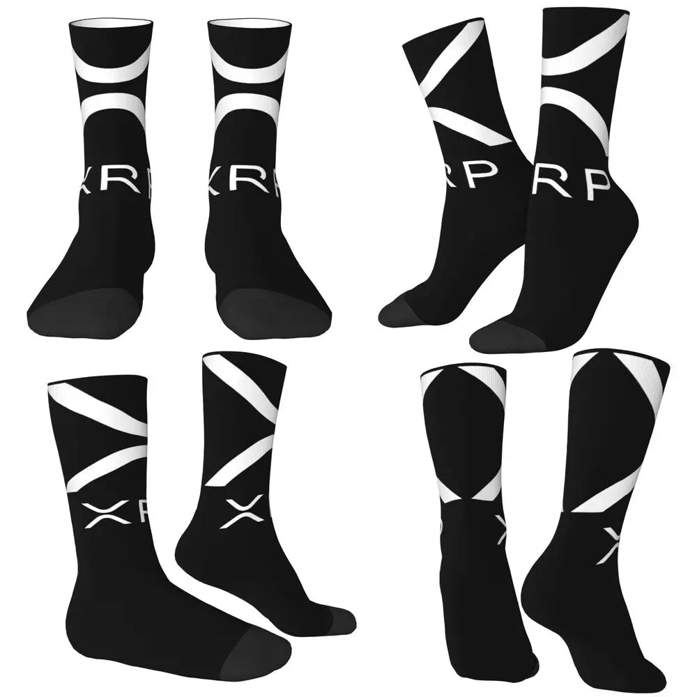 Women Men Socks XRP Ripple Stockings Spring Casual Breathable Socks Pattern Outdoor Anti Skid Socks
