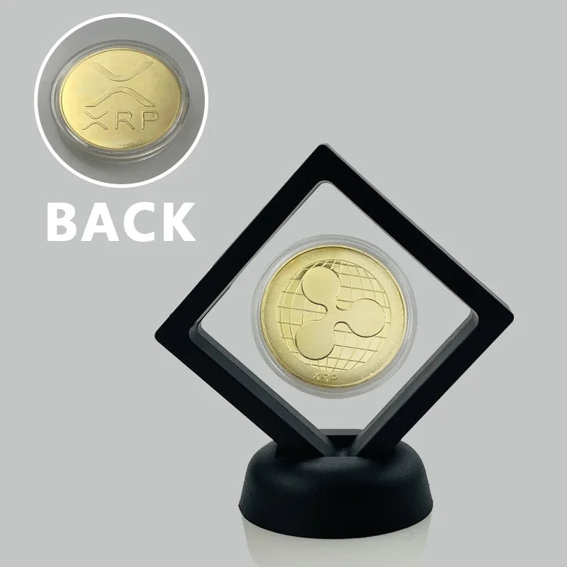 Dogecoin Ada Cardano Crypto Bitcoin Litecoin  Ethereum Cryptocurrency Commemoration Metal Coin with Showing Stand