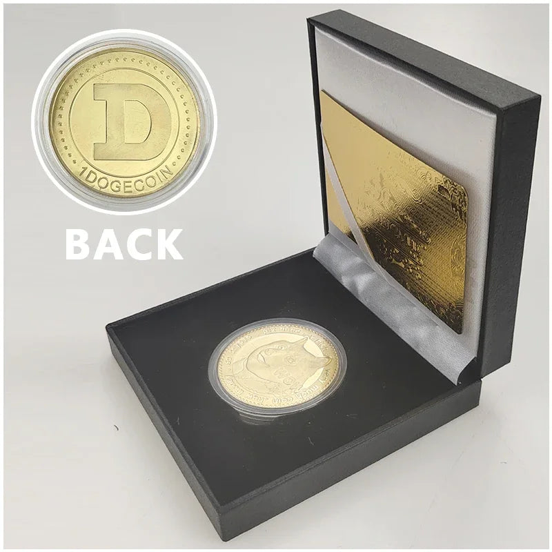 Ada Ripple BNB DogeCoin TRX Lumen Ada  Dogecoin Cardano Crypto Bitcoin Litecoin Cryptocurrency Metal Coin with Black Box