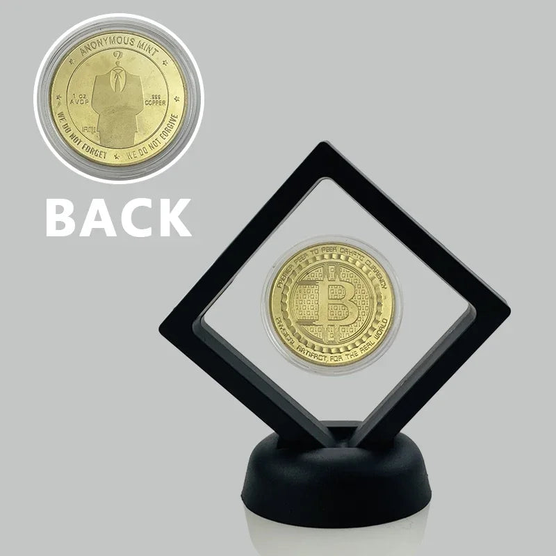 Dogecoin Ada Cardano Crypto Bitcoin Litecoin  Ethereum Cryptocurrency Commemoration Metal Coin with Showing Stand