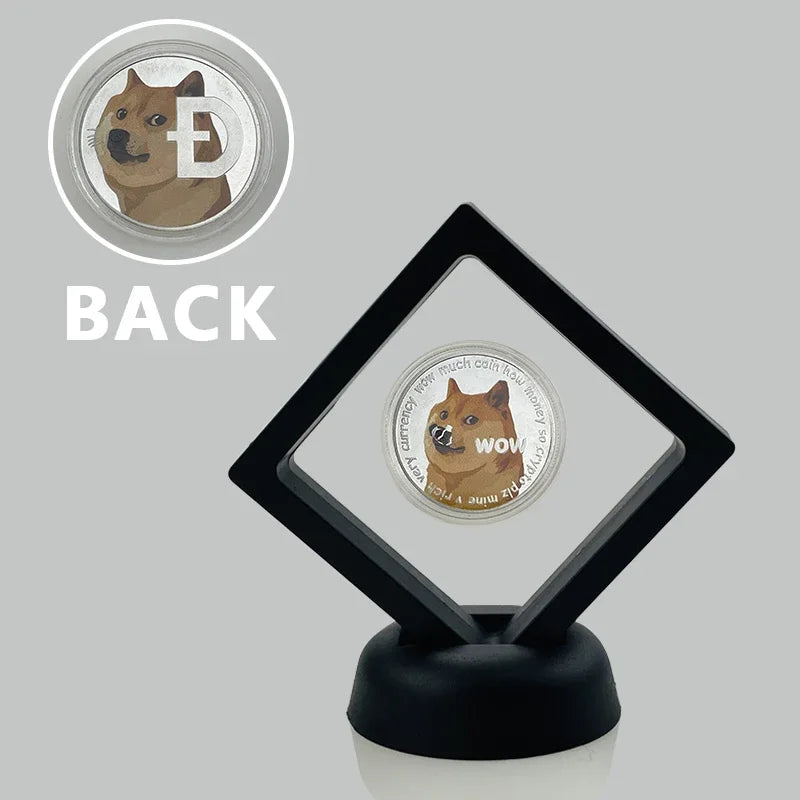 Dogecoin Ada Cardano Crypto Bitcoin Litecoin  Ethereum Cryptocurrency Commemoration Metal Coin with Showing Stand