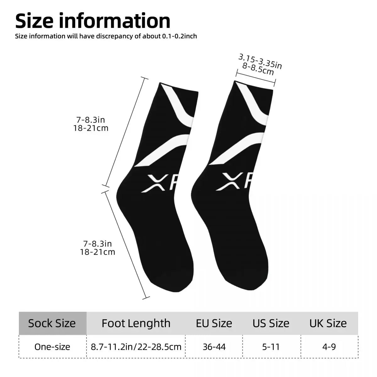 Women Men Socks XRP Ripple Stockings Spring Casual Breathable Socks Pattern Outdoor Anti Skid Socks