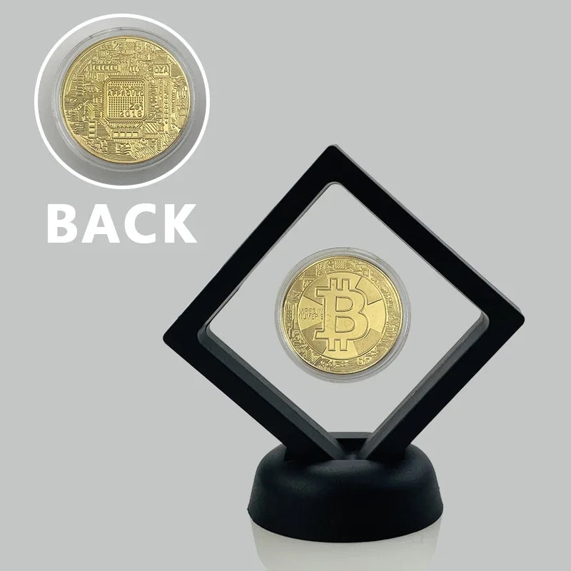 Dogecoin Ada Cardano Crypto Bitcoin Litecoin  Ethereum Cryptocurrency Commemoration Metal Coin with Showing Stand