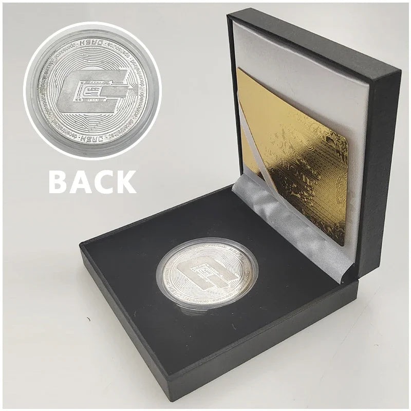 Ada Ripple BNB DogeCoin TRX Lumen Ada  Dogecoin Cardano Crypto Bitcoin Litecoin Cryptocurrency Metal Coin with Black Box