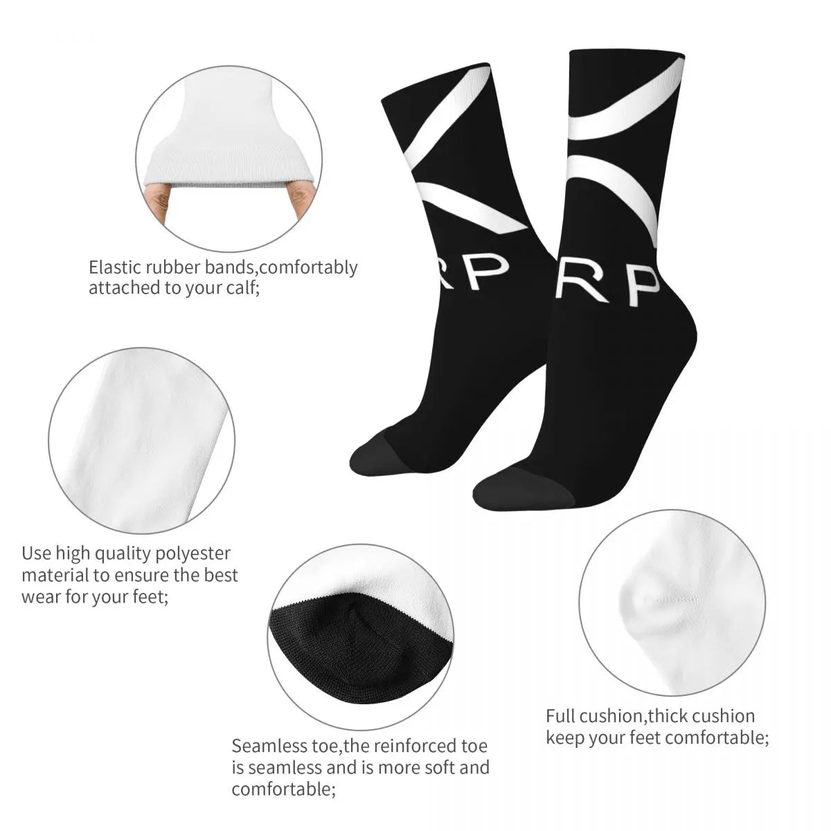 Women Men Socks XRP Ripple Stockings Spring Casual Breathable Socks Pattern Outdoor Anti Skid Socks