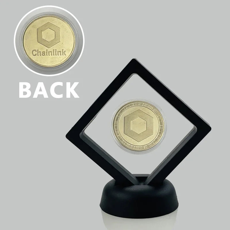 Dogecoin Ada Cardano Crypto Bitcoin Litecoin  Ethereum Cryptocurrency Commemoration Metal Coin with Showing Stand