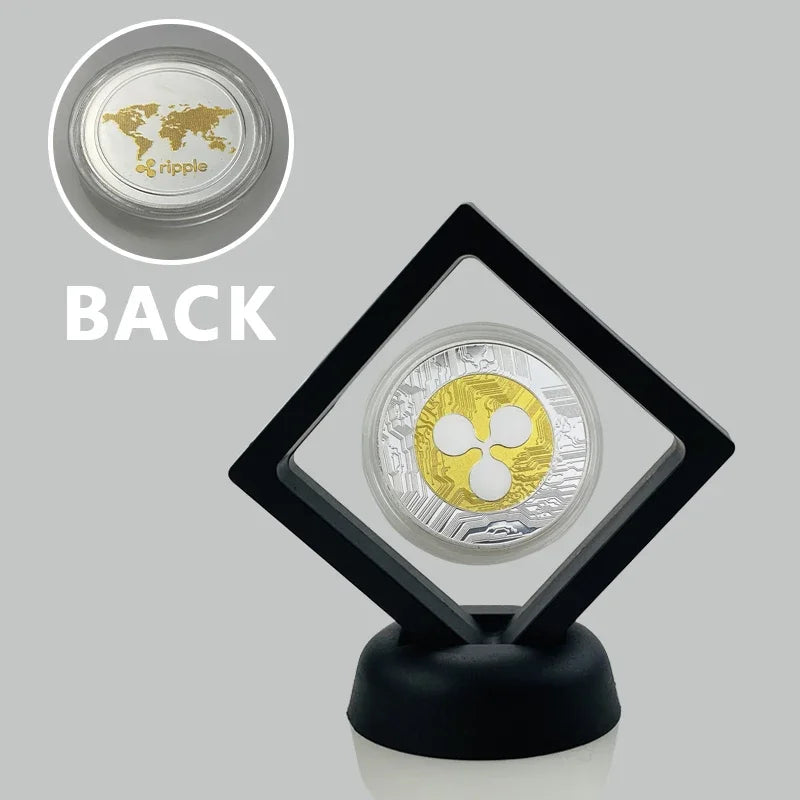 Dogecoin Ada Cardano Crypto Bitcoin Litecoin  Ethereum Cryptocurrency Commemoration Metal Coin with Showing Stand