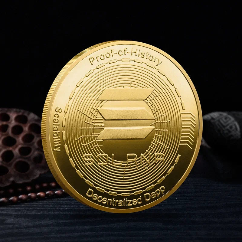 Non-currency Coin Physical Silver Gold Plated Commemorative Crypto