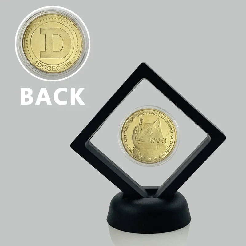 Dogecoin Ada Cardano Crypto Bitcoin Litecoin  Ethereum Cryptocurrency Commemoration Metal Coin with Showing Stand