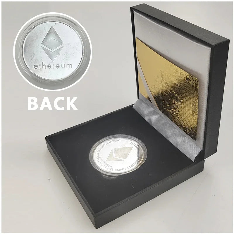 Ada Ripple BNB DogeCoin TRX Lumen Ada  Dogecoin Cardano Crypto Bitcoin Litecoin Cryptocurrency Metal Coin with Black Box