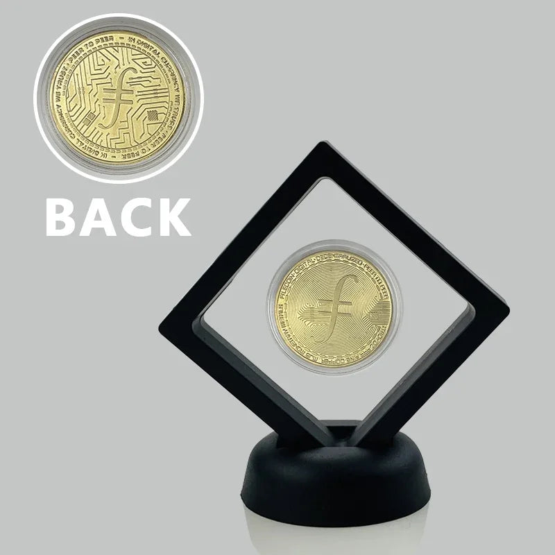 Dogecoin Ada Cardano Crypto Bitcoin Litecoin  Ethereum Cryptocurrency Commemoration Metal Coin with Showing Stand