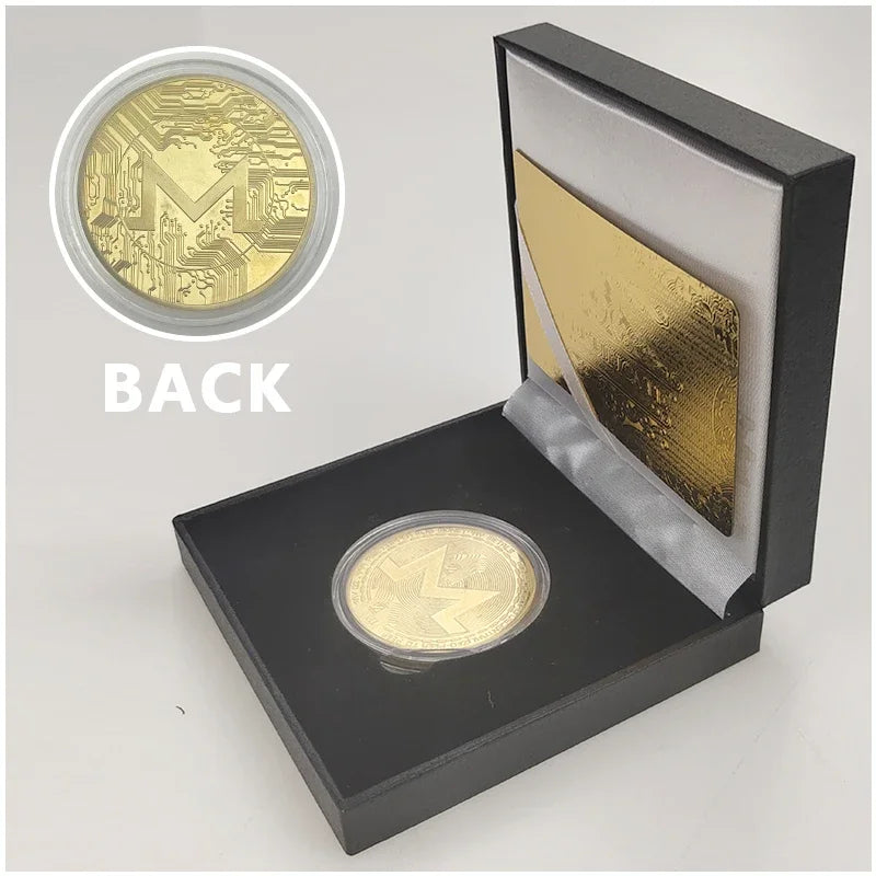 Ada Ripple BNB DogeCoin TRX Lumen Ada  Dogecoin Cardano Crypto Bitcoin Litecoin Cryptocurrency Metal Coin with Black Box