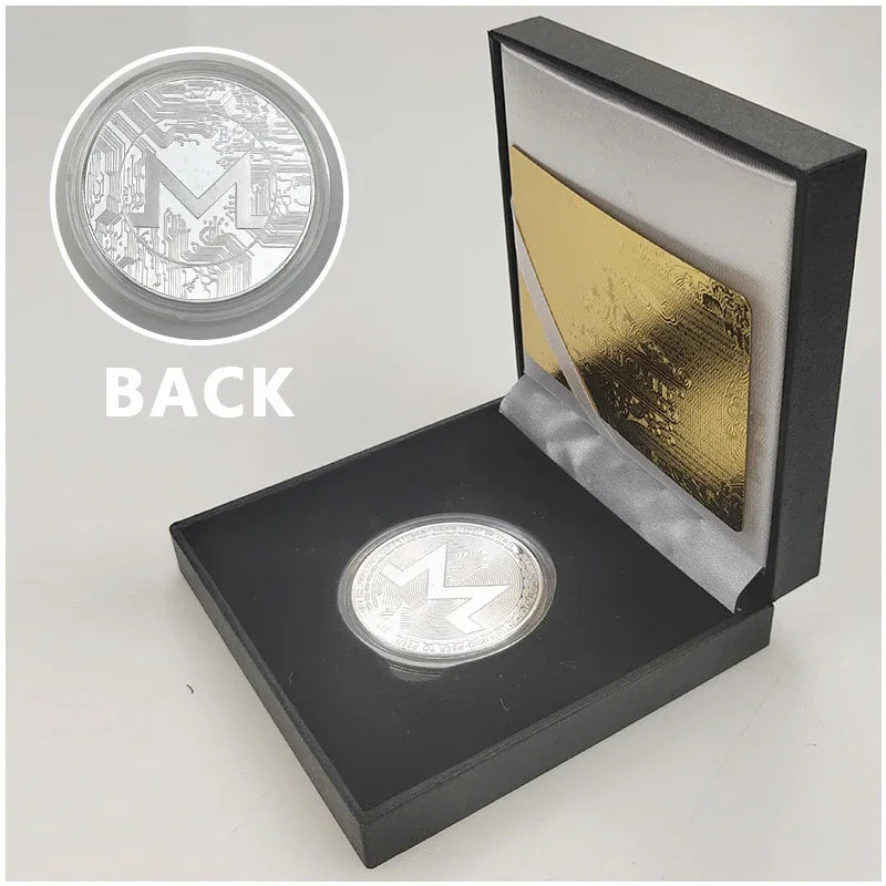 Ada Ripple BNB DogeCoin TRX Lumen Ada  Dogecoin Cardano Crypto Bitcoin Litecoin Cryptocurrency Metal Coin with Black Box