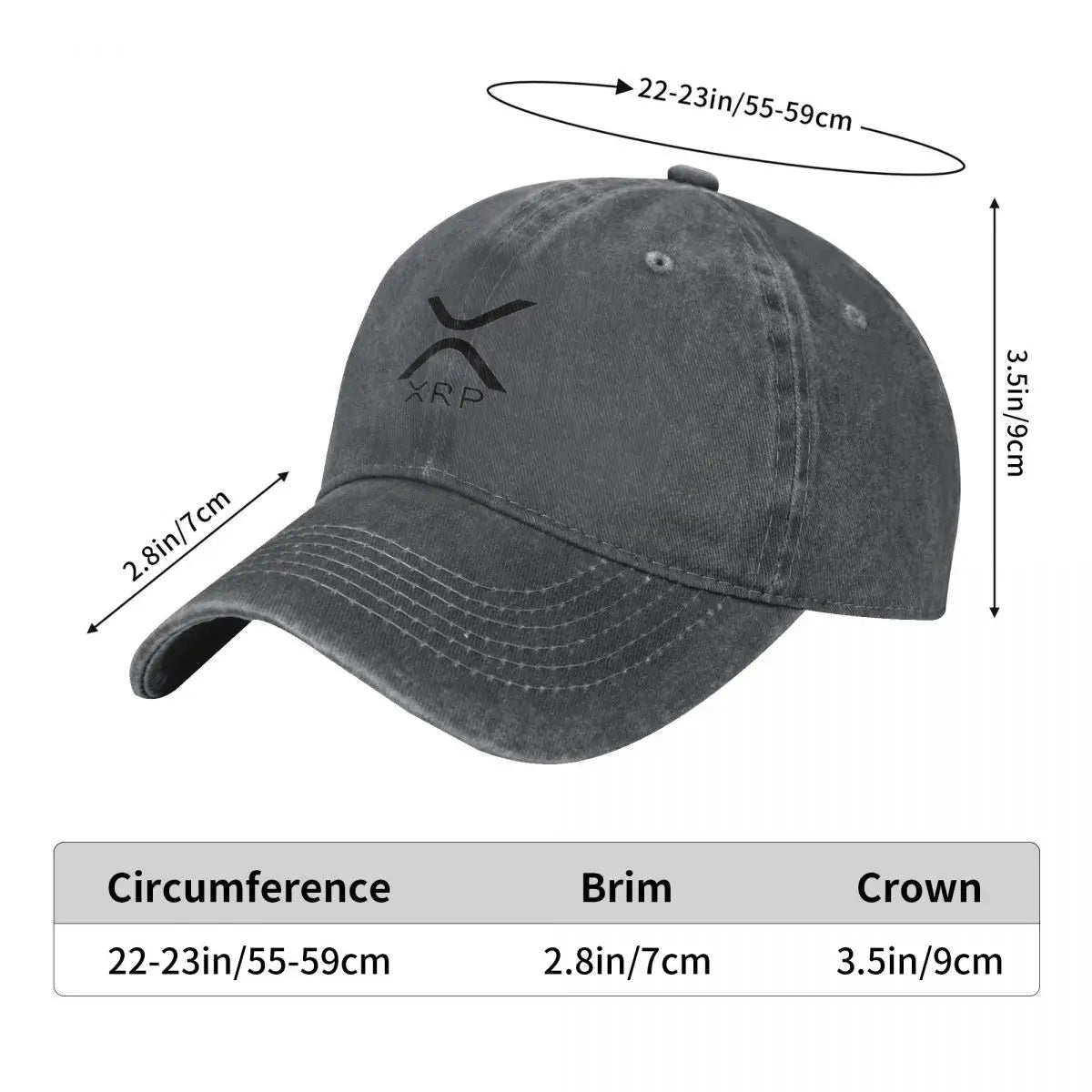 XRP cryptocurrency - XRP LOGO Baseball Cap Hat Man Luxury Luxury Brand Men's Women's