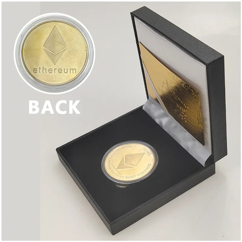 Ada Ripple BNB DogeCoin TRX Lumen Ada  Dogecoin Cardano Crypto Bitcoin Litecoin Cryptocurrency Metal Coin with Black Box