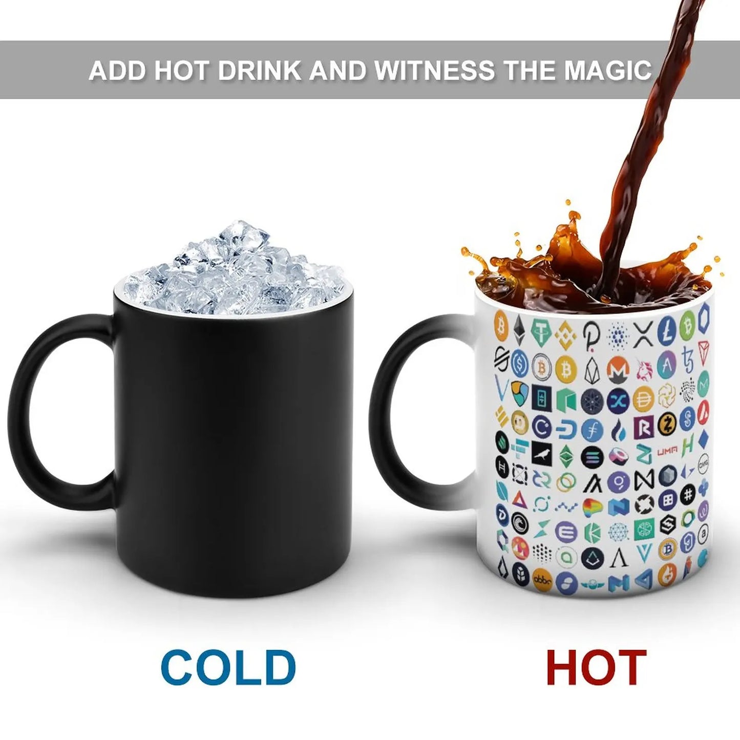Crypto Logos Mug Bitcoin Chainlink Token Crypto Geek Investor Cafe The