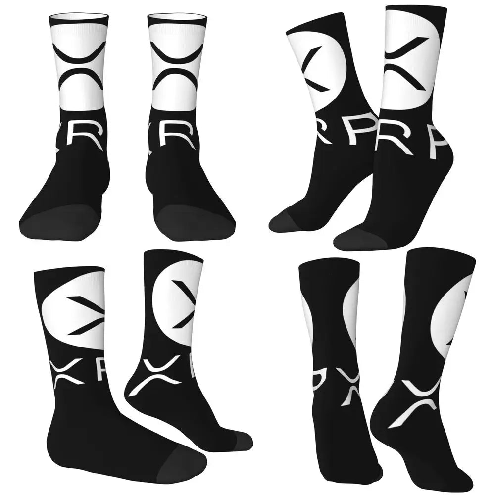 Women Men Socks XRP Ripple Stockings Spring Casual Breathable Socks Pattern Outdoor Anti Skid Socks