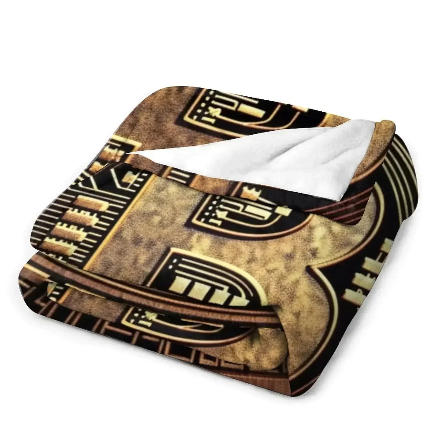Crypto Elegance: The Bitcoin Design Throw Blanket