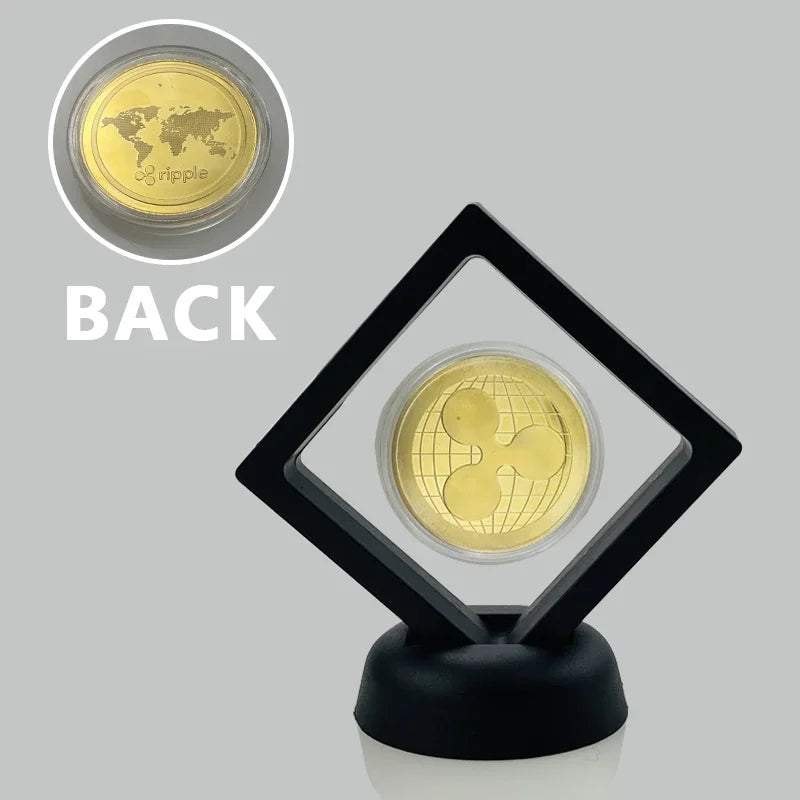 Dogecoin Ada Cardano Crypto Bitcoin Litecoin  Ethereum Cryptocurrency Commemoration Metal Coin with Showing Stand