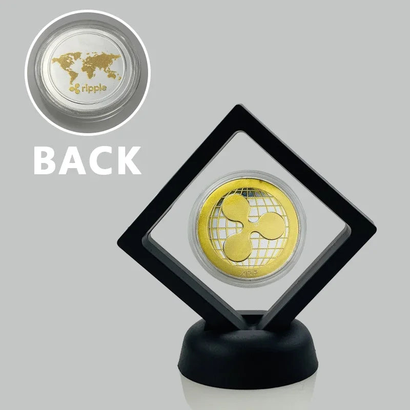 Dogecoin Ada Cardano Crypto Bitcoin Litecoin  Ethereum Cryptocurrency Commemoration Metal Coin with Showing Stand