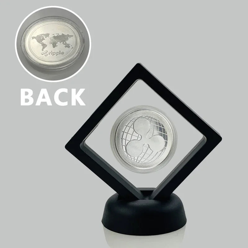 Dogecoin Ada Cardano Crypto Bitcoin Litecoin  Ethereum Cryptocurrency Commemoration Metal Coin with Showing Stand