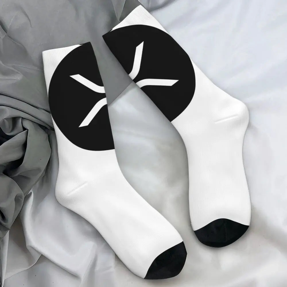 Women Men Socks XRP Ripple Stockings Spring Casual Breathable Socks Pattern Outdoor Anti Skid Socks
