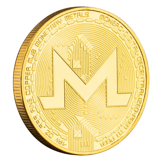 Monero Crypto Coin Golden Plated Souvenirs and Gifts Commemorative Coin Non - Currency Cryptocurrency Coin Collection